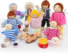 Alternativas a las muñecas tradicionales para decorar casas de muñecas