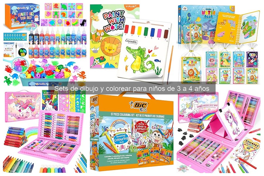 Actividades Creativas con Sets de Dibujo para Niños de 3-4 Años