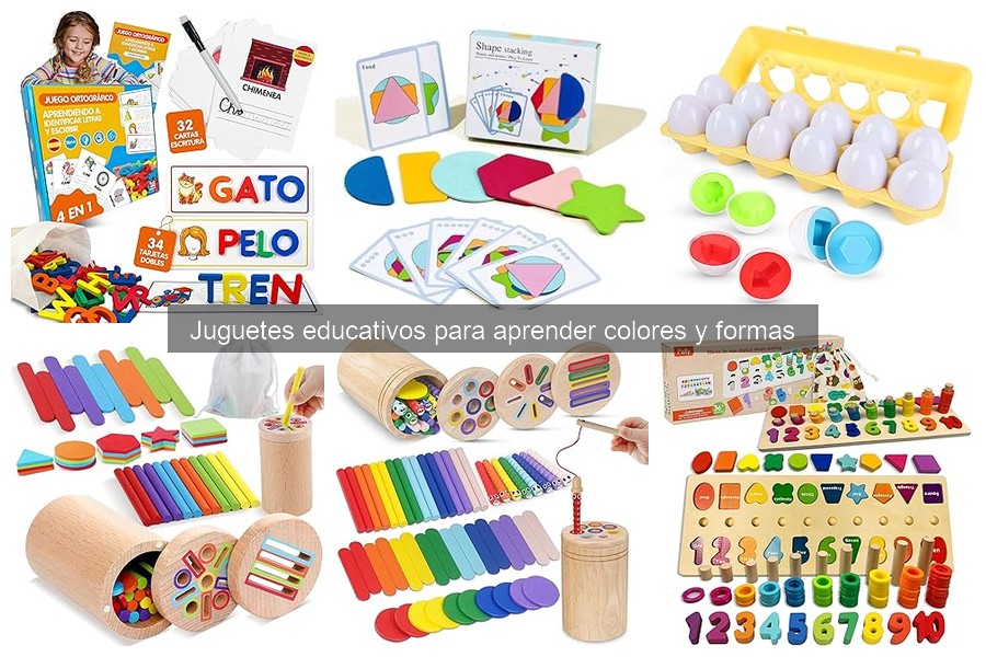 Actividades divertidas con juguetes educativos para aprender colores y formas