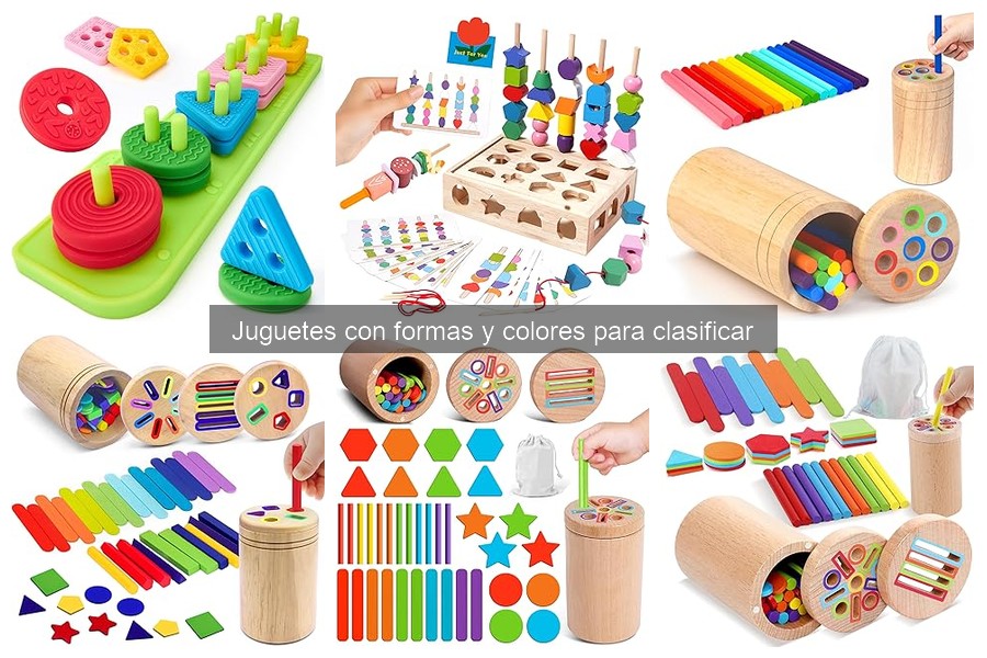 Actividades educativas con juguetes de clasificación de formas