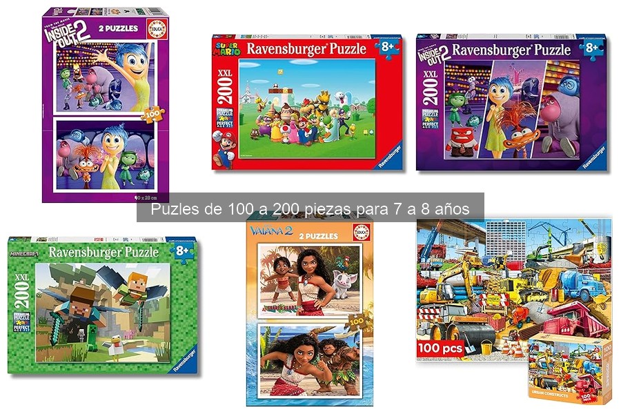 Actividades educativas con puzles para niños de 7 a 8 años