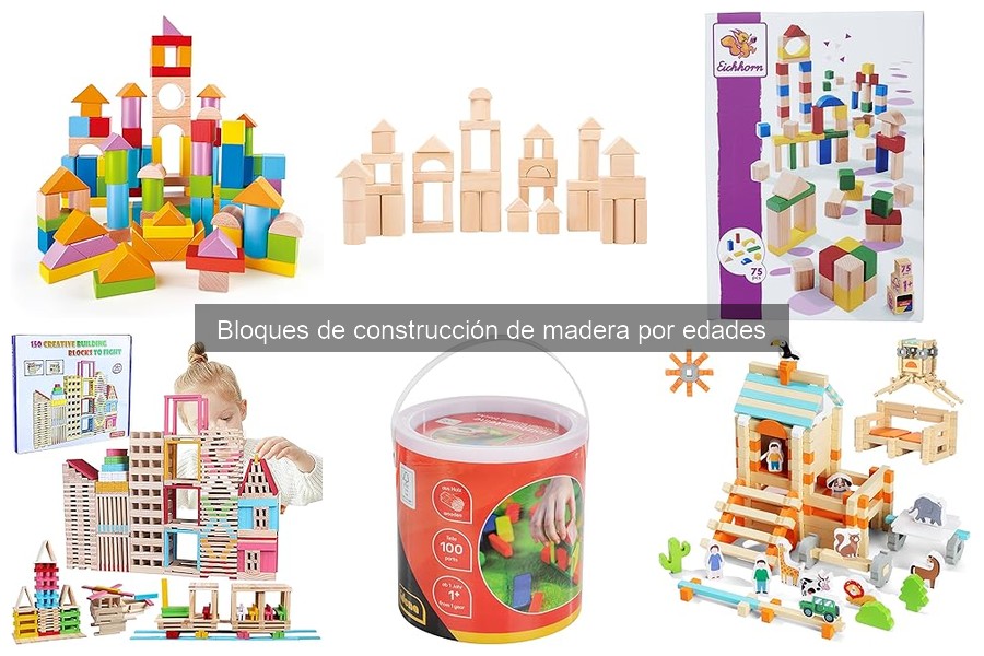 Actividades grupales con bloques de construcción de madera