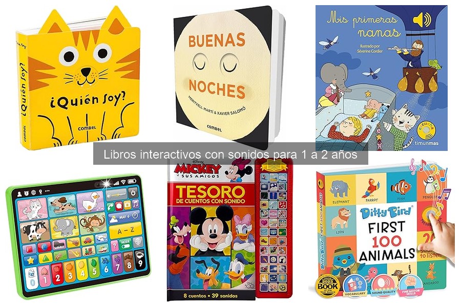 Alternativas a libros interactivos con sonidos para 1-2 años