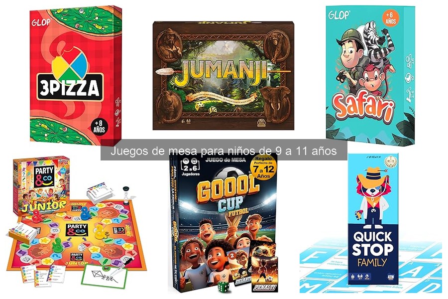 Alternativas a los juegos de mesa para niños de 9 a 11 años