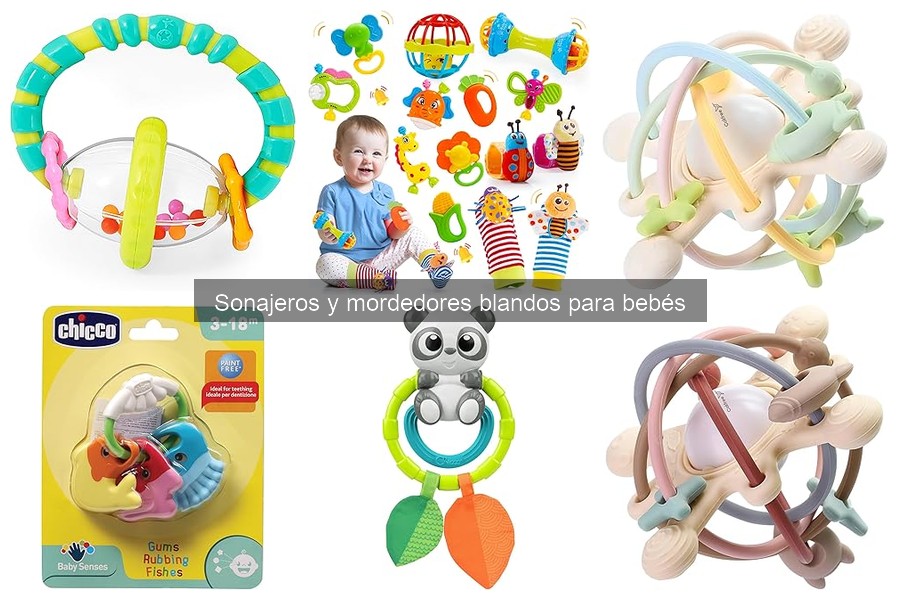 Alternativas a sonajeros y mordedores blandos para bebés