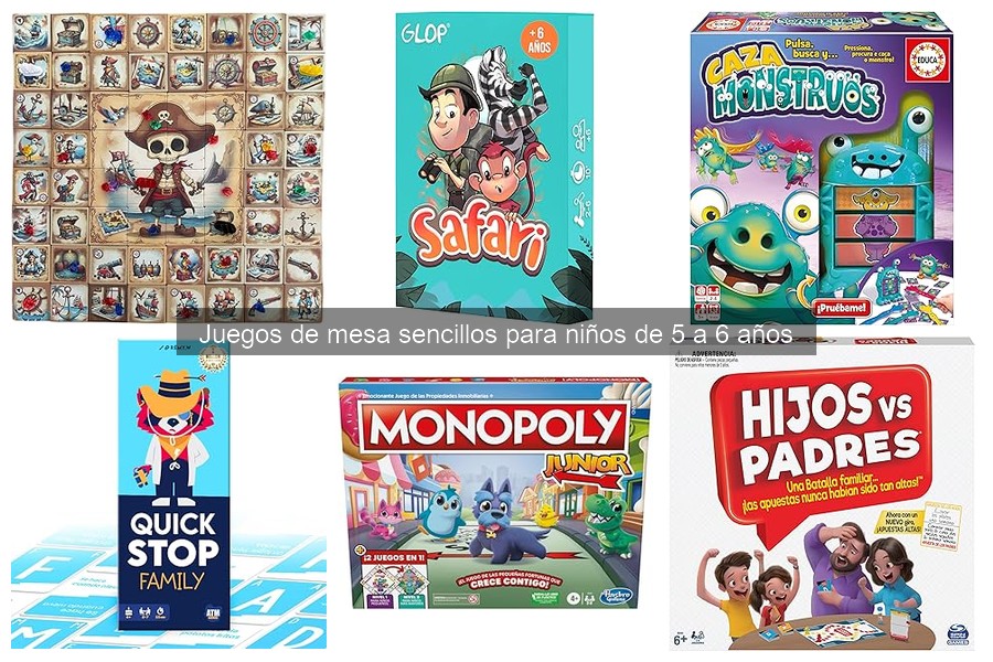 Alternativas creativas a juegos de mesa para niños de 5 a 6 años