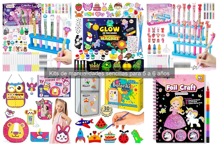 Alternativas creativas a kits de manualidades para niños de 5-6 años