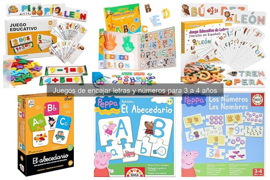 Beneficios de los juegos de encajar letras y números para niños