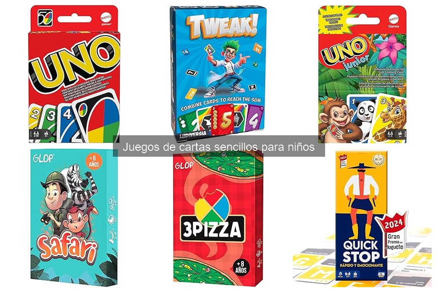 Comparativa de Juegos de Cartas Sencillos para Niños