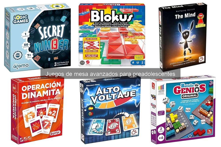 Comparativa de juegos de mesa avanzados para preadolescentes