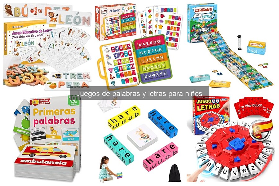 Comparativa de juegos de palabras y letras para niños