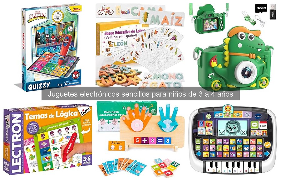 Comparativa de juguetes electrónicos para niños de 3 a 4 años