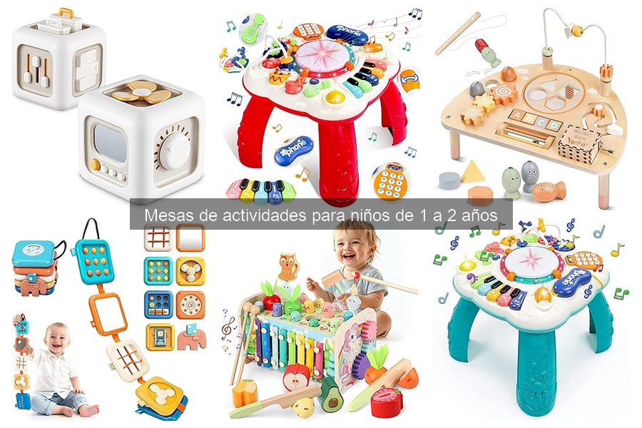 Comparativa de mesas de actividades para niños de 1 a 2 años