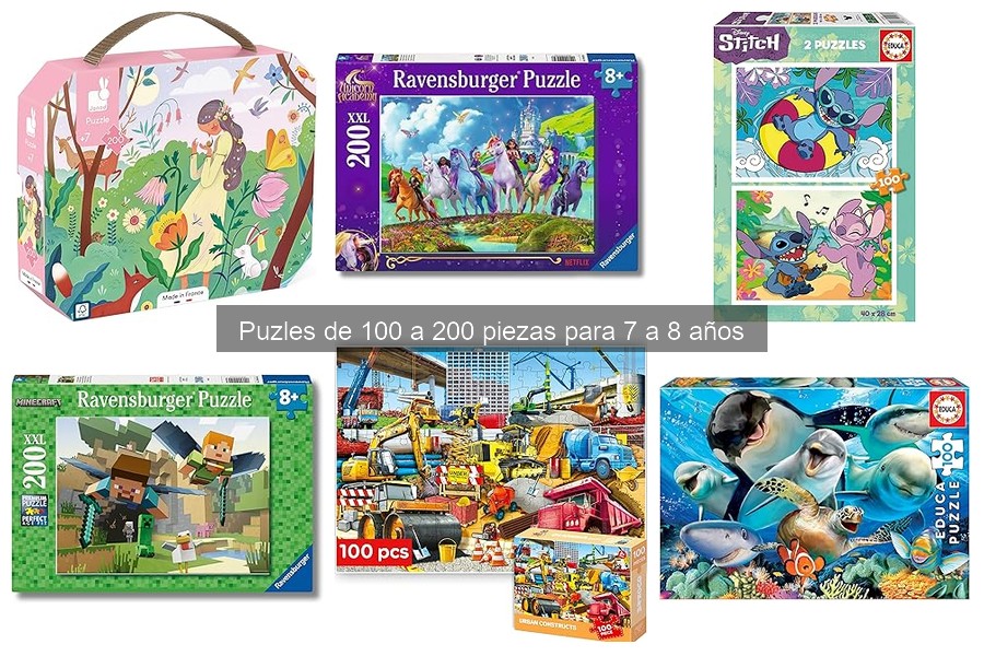 Comparativa de puzles para niños de 7 a 8 años