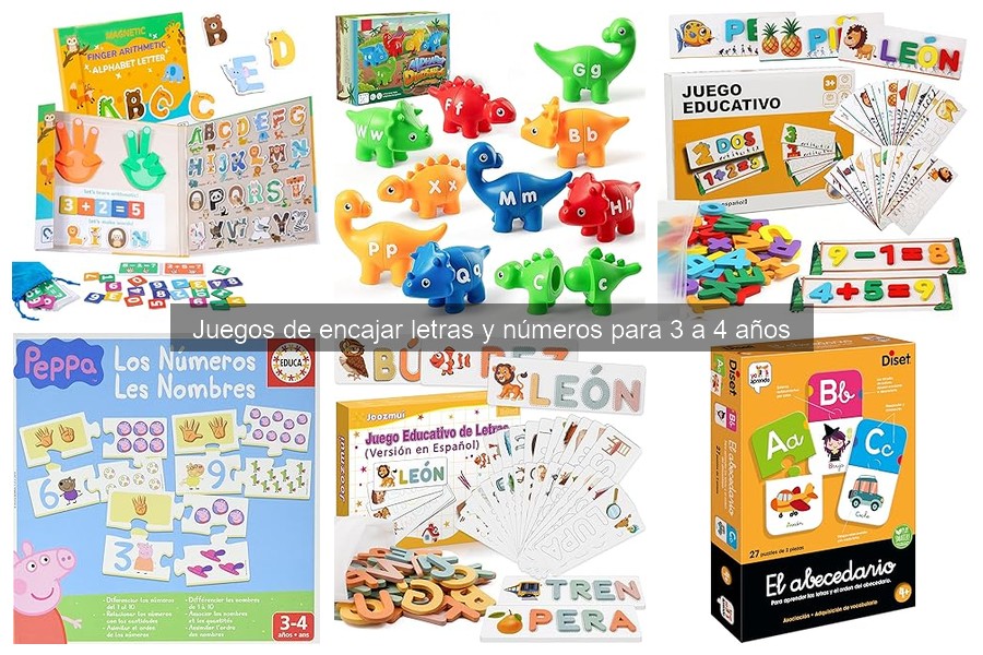 Dónde comprar juegos de encajar letras y números para niños