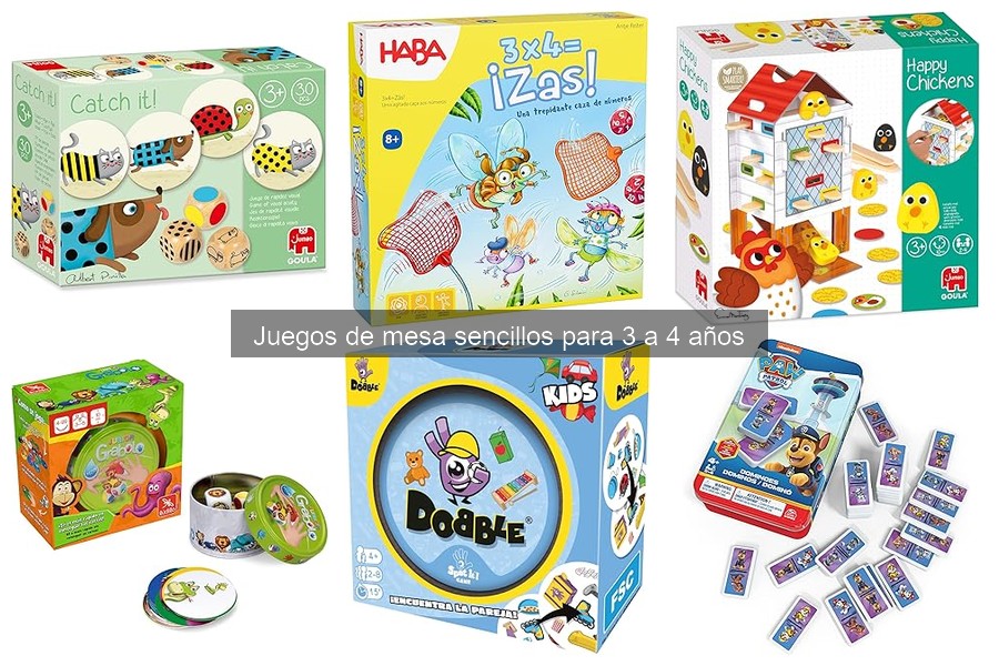 Juegos de mesa educativos para niños de 3 a 4 años
