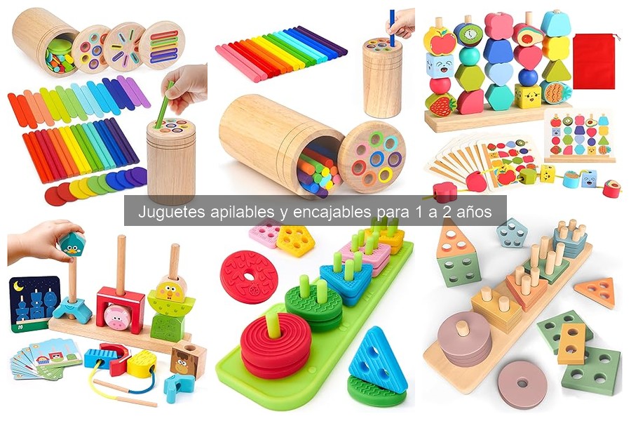 Juguetes Apilables y Encajables para Niños de 1 a 2 Años