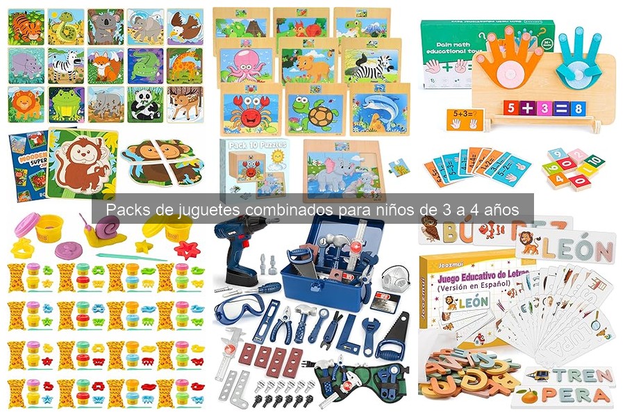 Materiales seguros en packs de juguetes para niños de 3 a 4 años