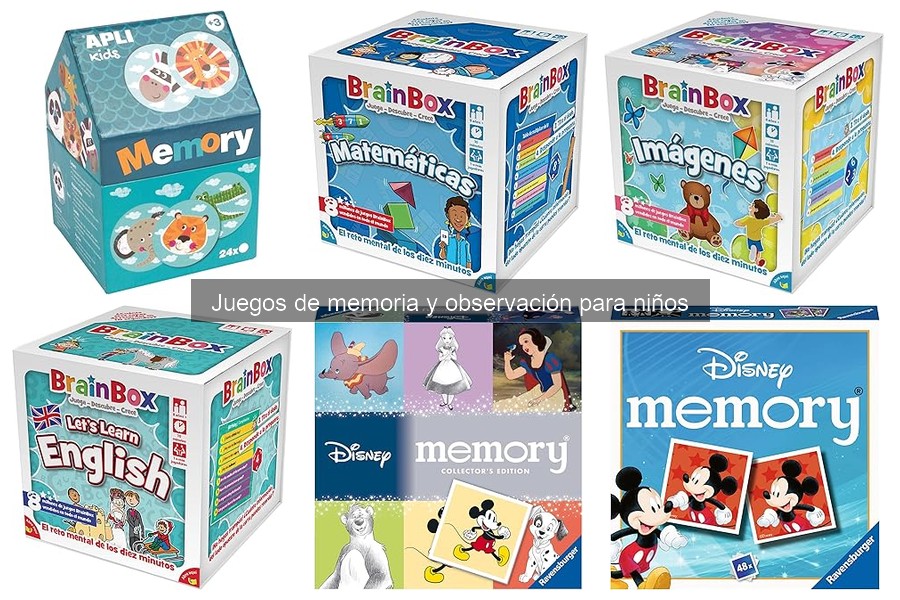 Mejores juegos de memoria para niños de 3 a 6 años