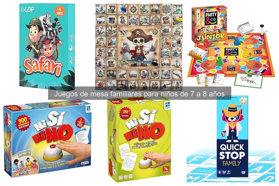Mejores juegos de mesa familiares para niños de 7 a 8 años
