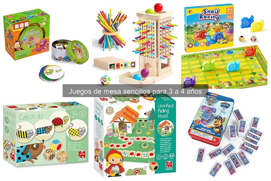Mejores juegos de mesa sencillos para niños de 3 a 4 años