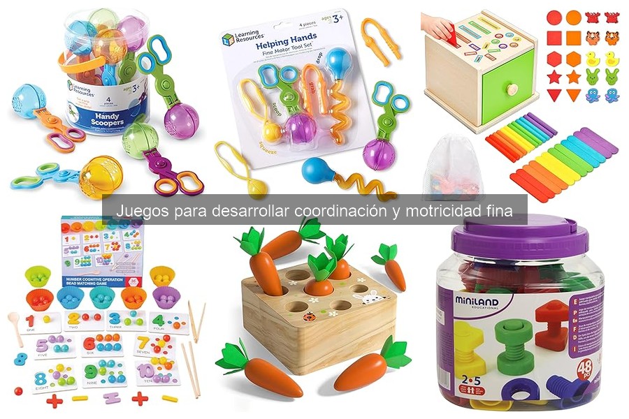 Mejores juegos para coordinación y motricidad fina en niños