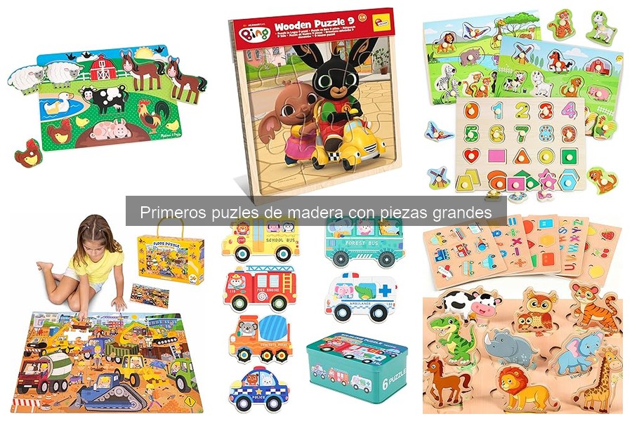 Mejores puzles de madera con piezas grandes para niños