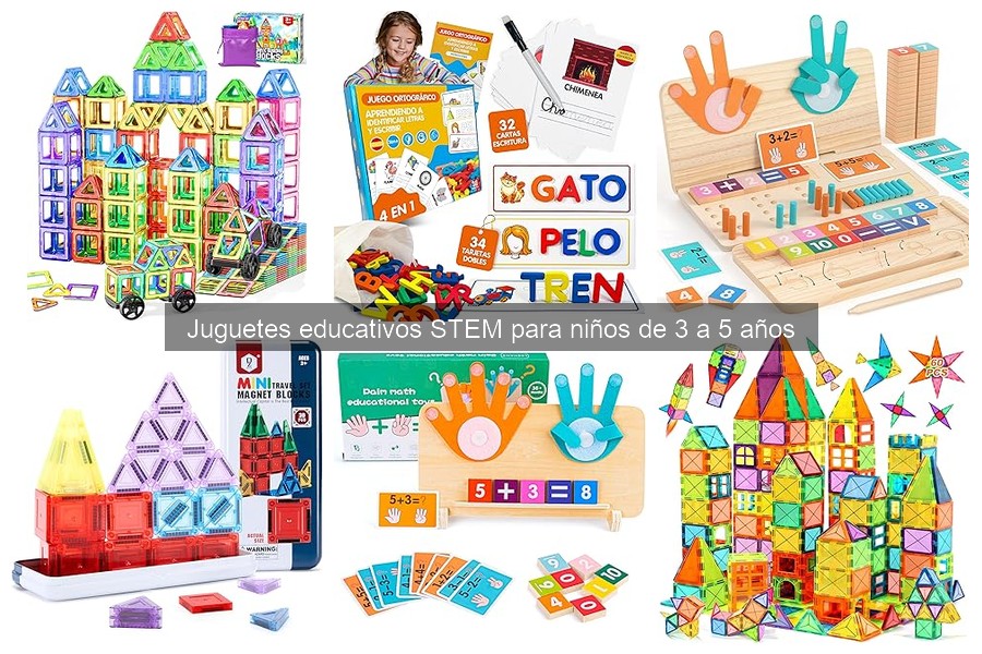 Precios promedio de juguetes educativos STEM para niños de 3 a 5 años