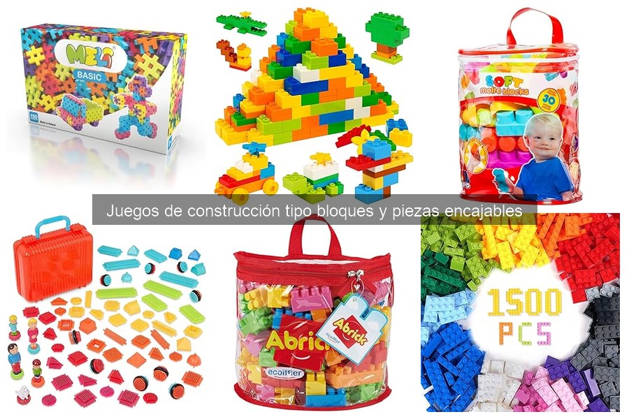 ¿Qué son los juegos de construcción tipo bloques y piezas encajables?
