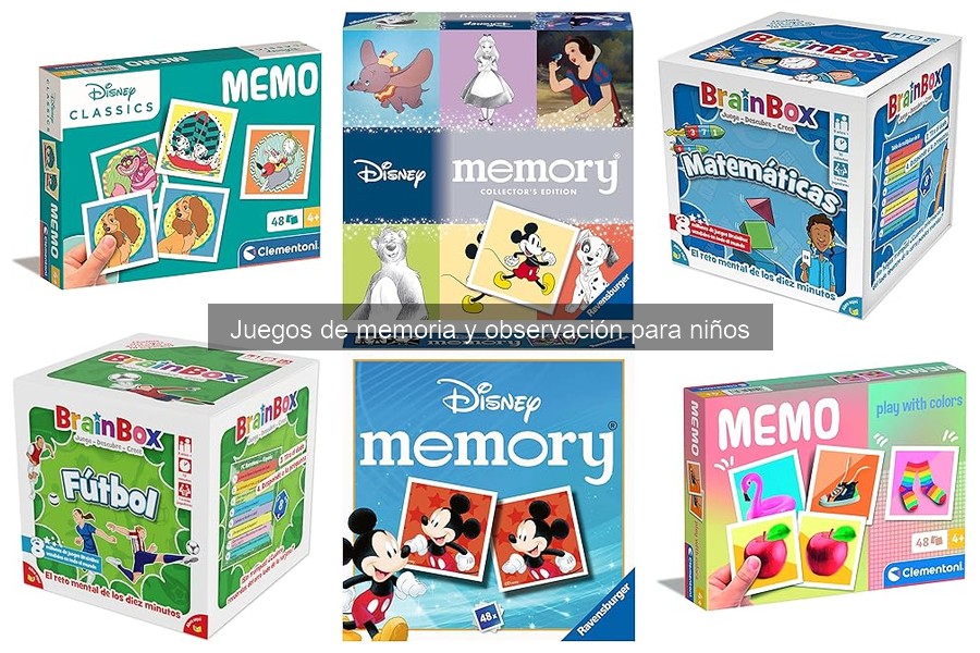 ¿Qué son los juegos de memoria y observación para niños?